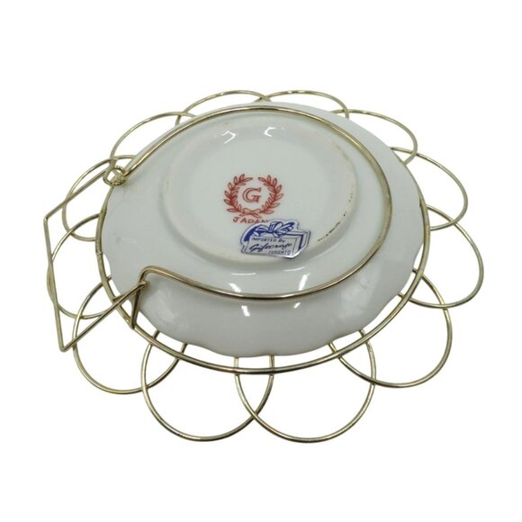 QUEBEC Canada 1984 Souvenir Plate with Metal Holder Made in Japan 80s Vintage - Picture 6 of 8